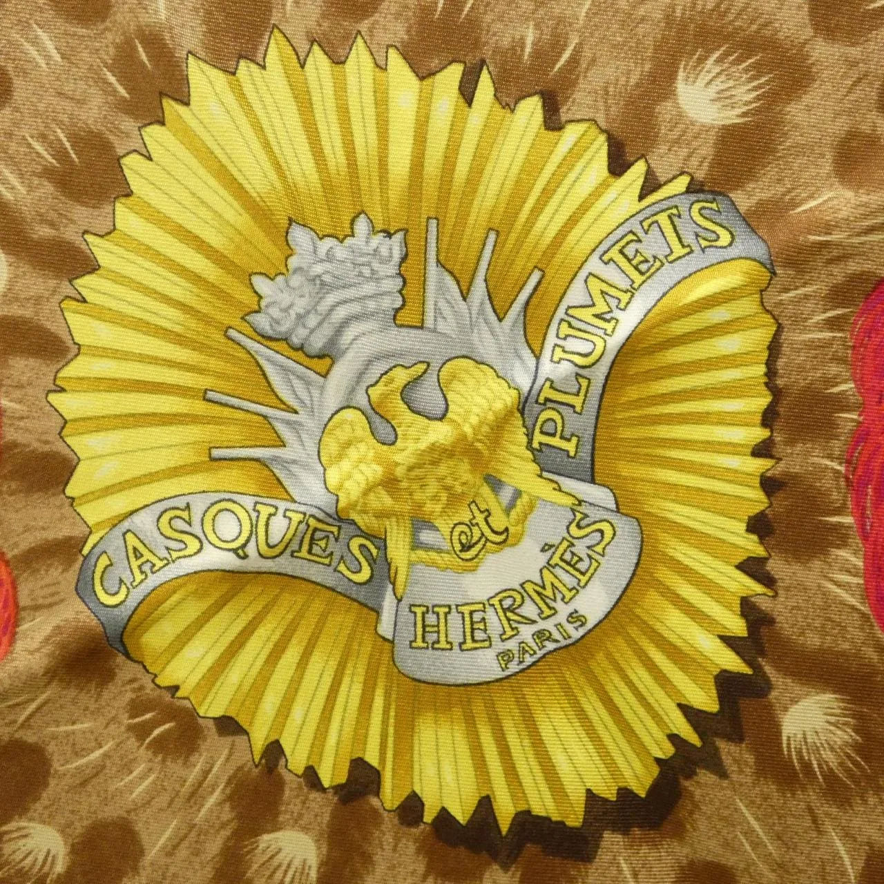 HERMES Plume Scarf Gold Rank A - Thumbnail 2