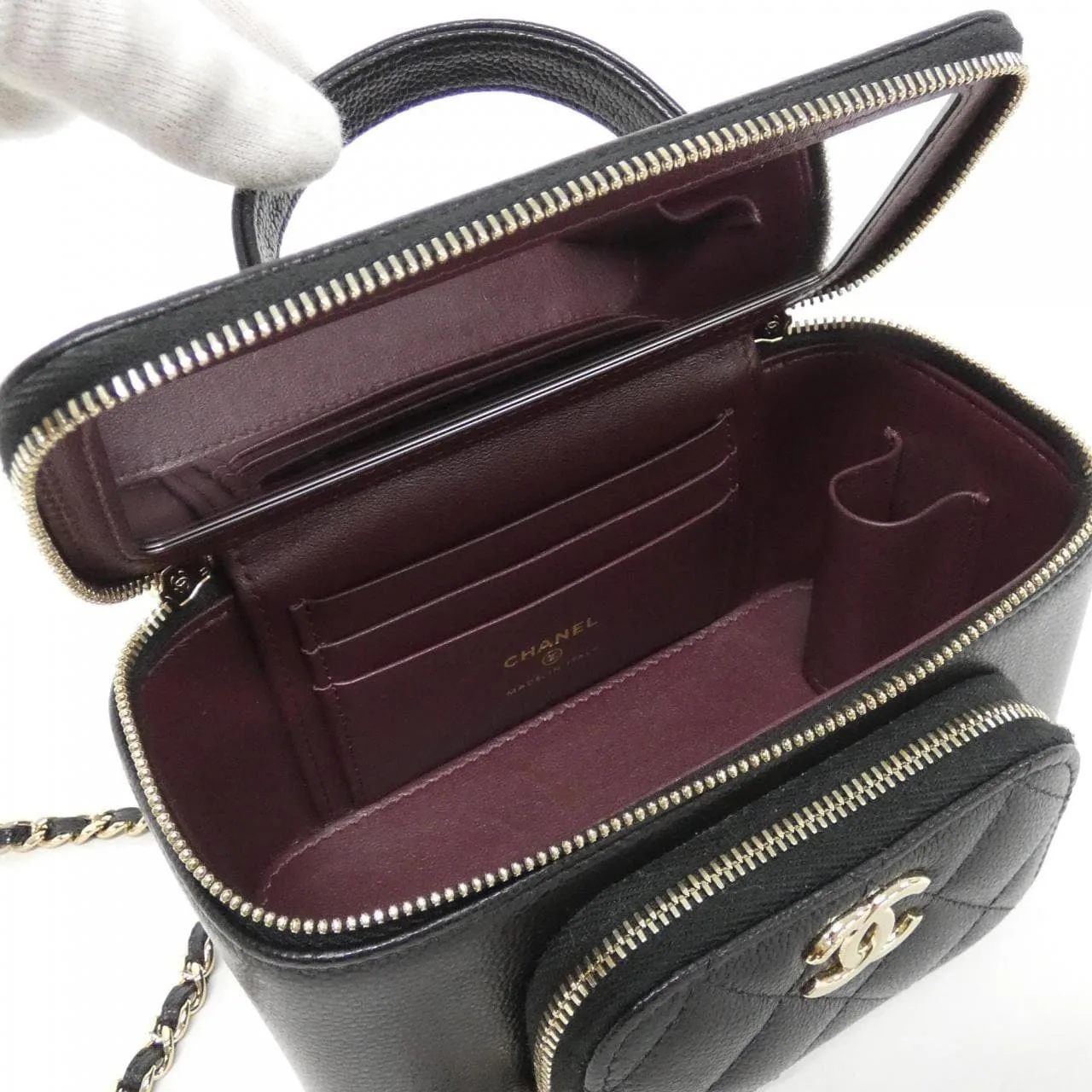 CHANEL Timeless Classic AP2912 Shoulder Grained Calfskin Black Grained Calfskin Rank A - Thumbnail 6