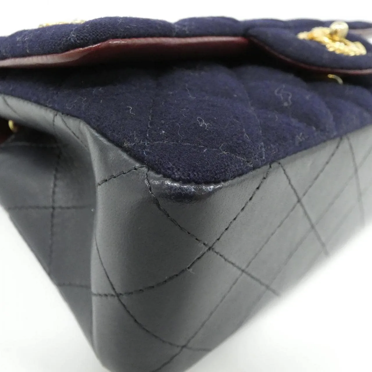 CHANEL Boy Chanel 69900 Shoulder Lambskin Navy Lambskin Rank A - Thumbnail 3