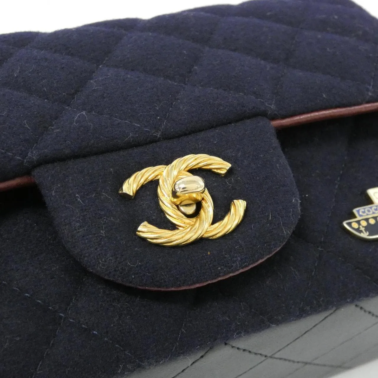 CHANEL Boy Chanel 69900 Shoulder Lambskin Navy Lambskin Rank A - Thumbnail 4