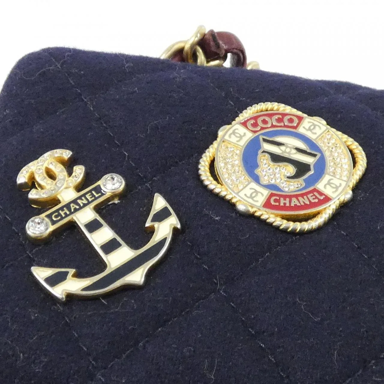 CHANEL Boy Chanel 69900 Shoulder Lambskin Navy Lambskin Rank A - Thumbnail 5