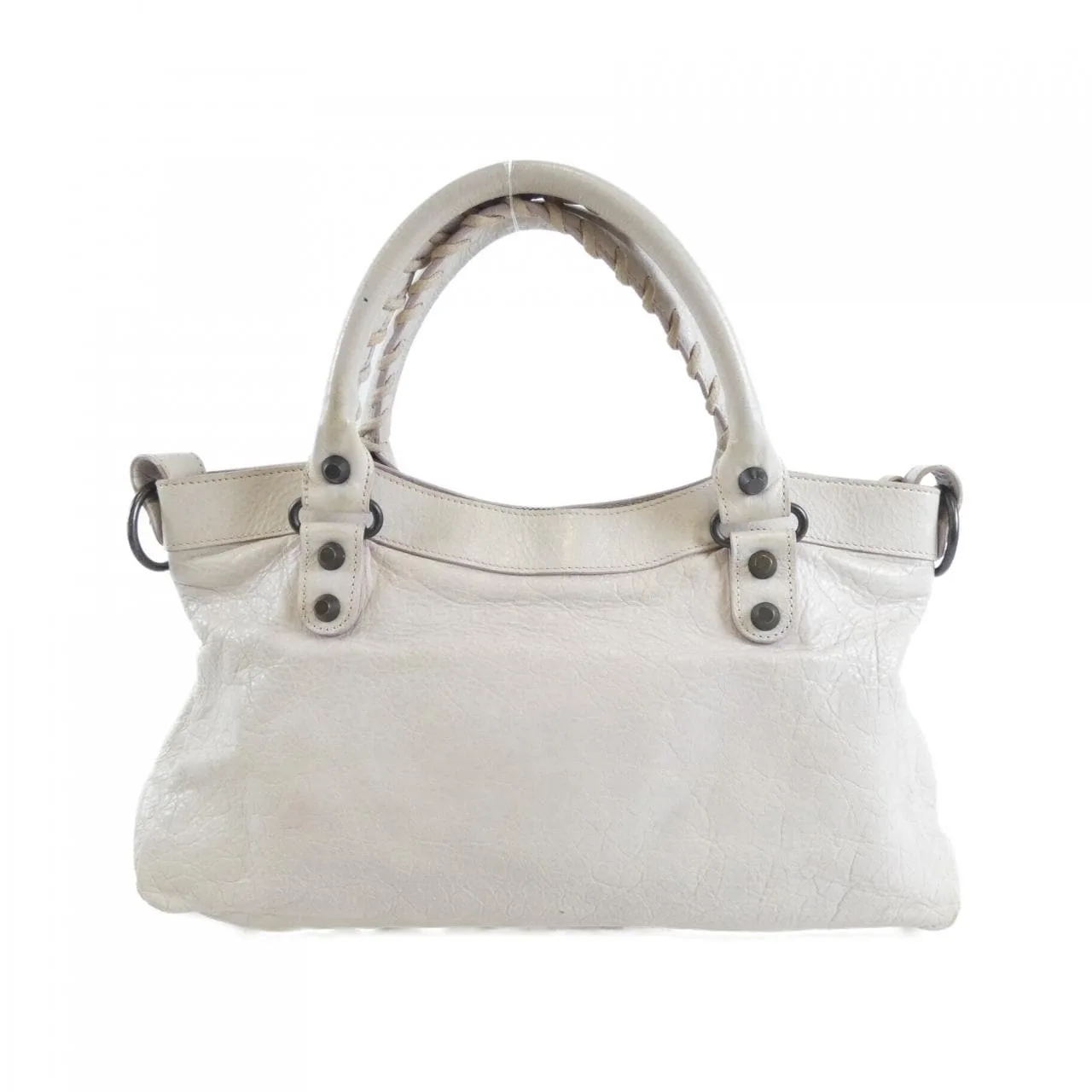 BALENCIAGA 103208 D94JT Handbag Lambskin 黑色 羊皮 中古品B - 縮圖 2