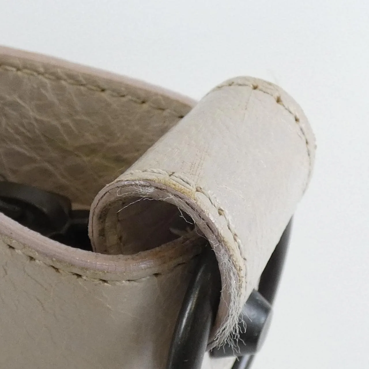 BALENCIAGA 103208 D94JT Handbag Lambskin 黑色 羊皮 中古品B - 縮圖 5