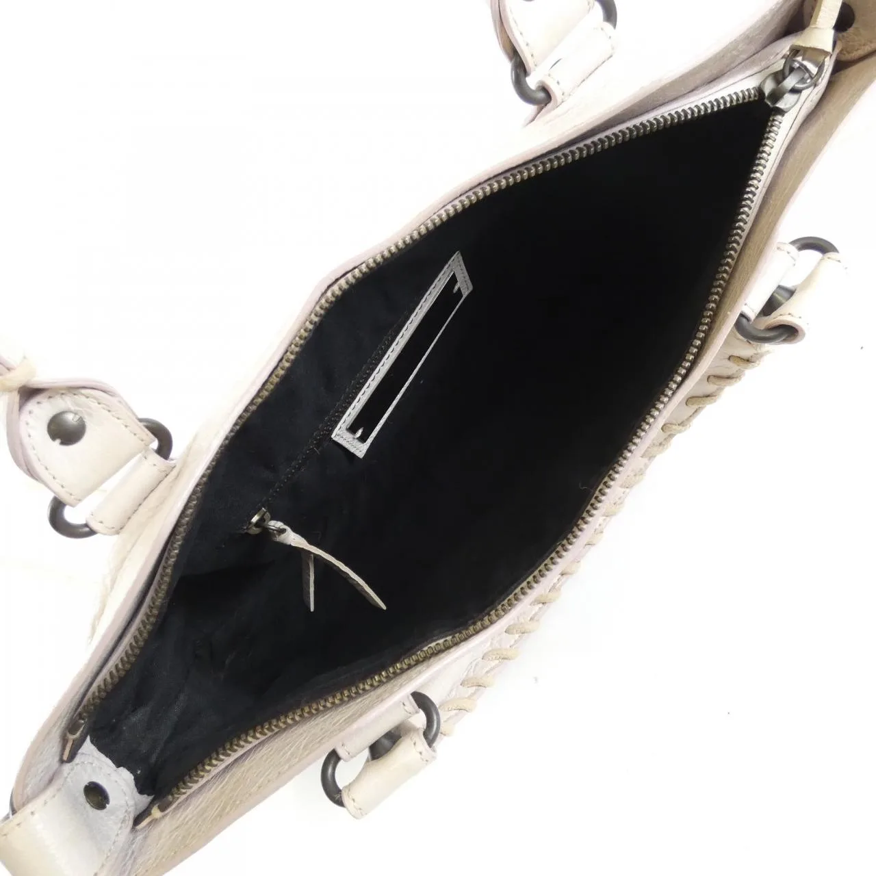 BALENCIAGA 103208 D94JT Handbag Lambskin 黑色 羊皮 中古品B - 縮圖 9