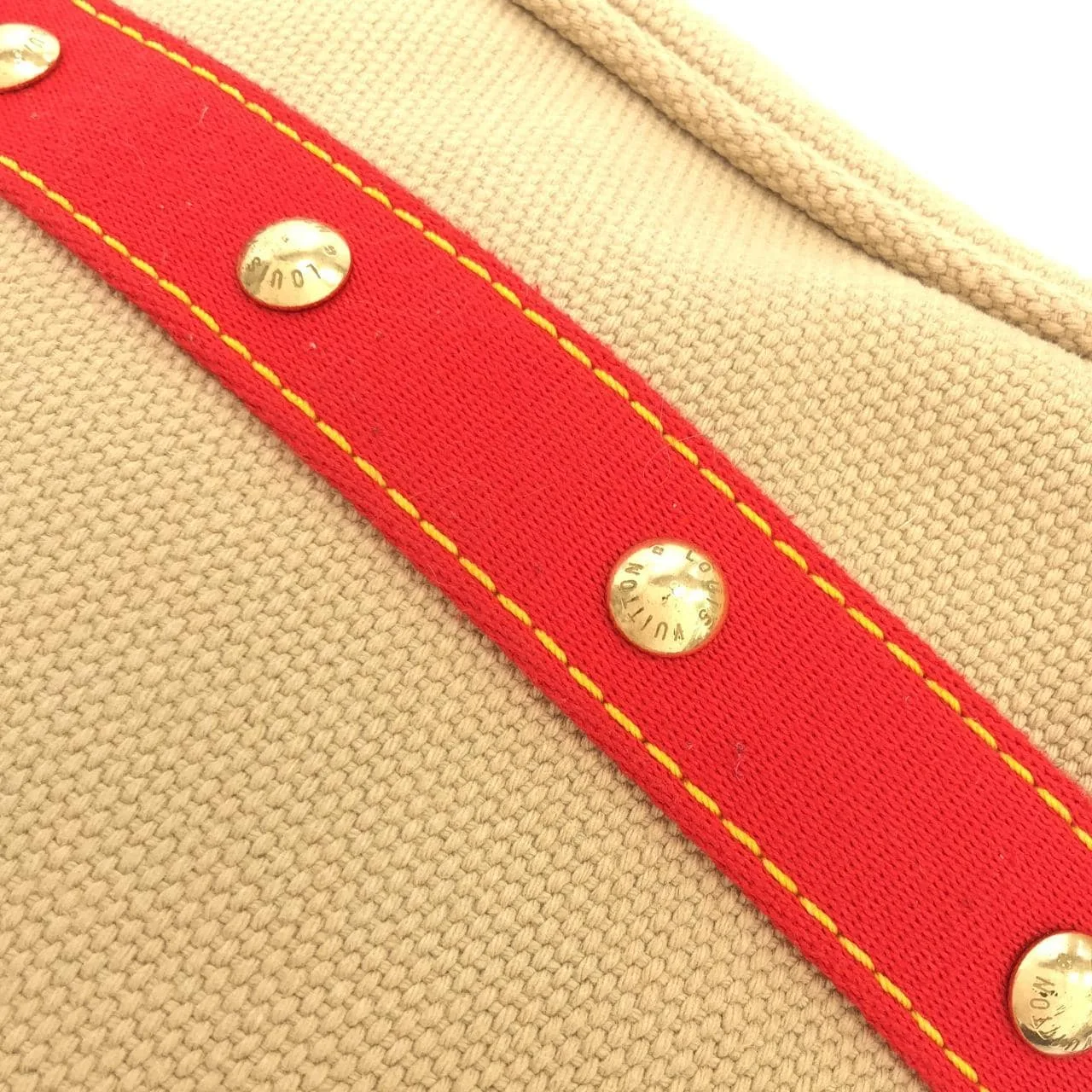 LOUIS VUITTON M40035 Handbag Canvas 米色 帆布 中古品A - 縮圖 4