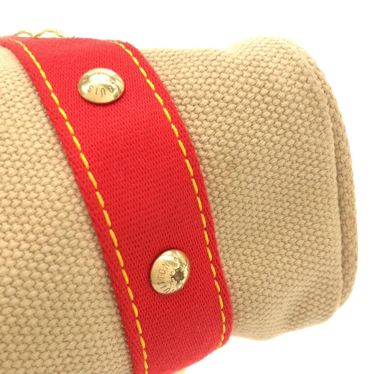 LOUIS VUITTON M40035 Handbag Canvas 米色 帆布 中古品A - 縮圖 6