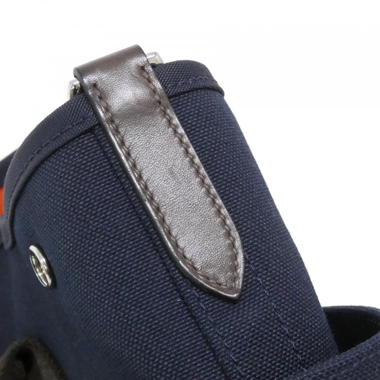 HERMES 068312CK Handbag Canvas Navy Canvas Rank A - Thumbnail 4