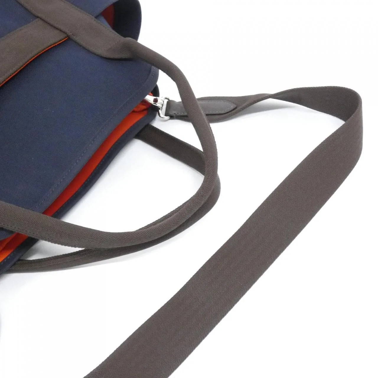 HERMES 068312CK Handbag Canvas Navy Canvas Rank A - Thumbnail 5