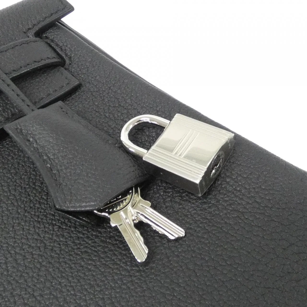 HERMES Kelly 044624CK Handbag Togo Black Togo Leather Unused - Thumbnail 4