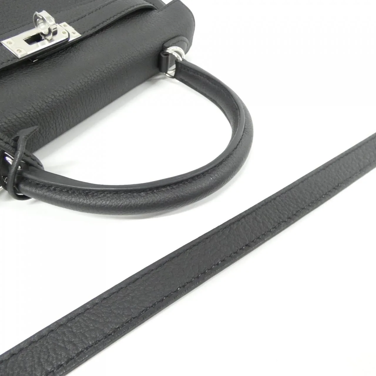 HERMES Kelly 044624CK Handbag Togo Black Togo Leather Unused - Thumbnail 5