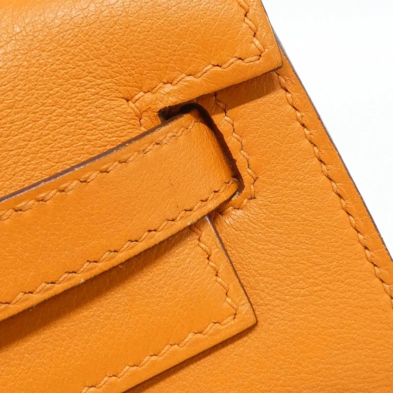 HERMES Kelly 049417CK Handbag Swift 橙色 Swift 皮 中古品A - 縮圖 4