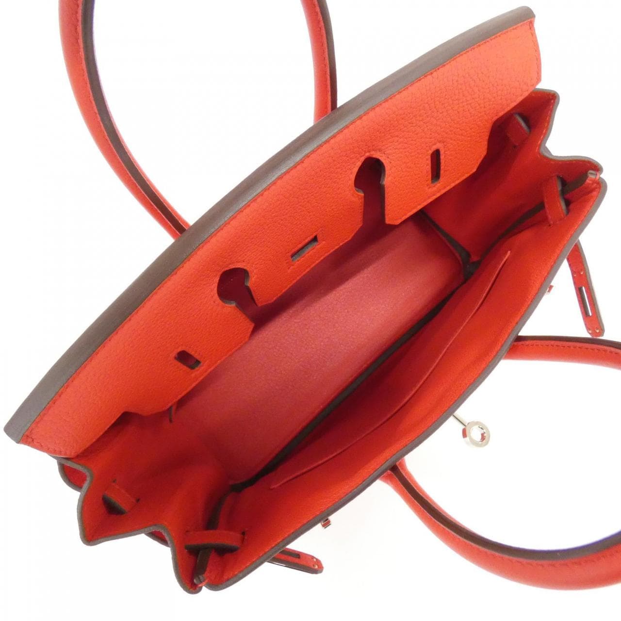 HERMES 041344CK Handbag Togo Rouge Togo Leather - Thumbnail 6