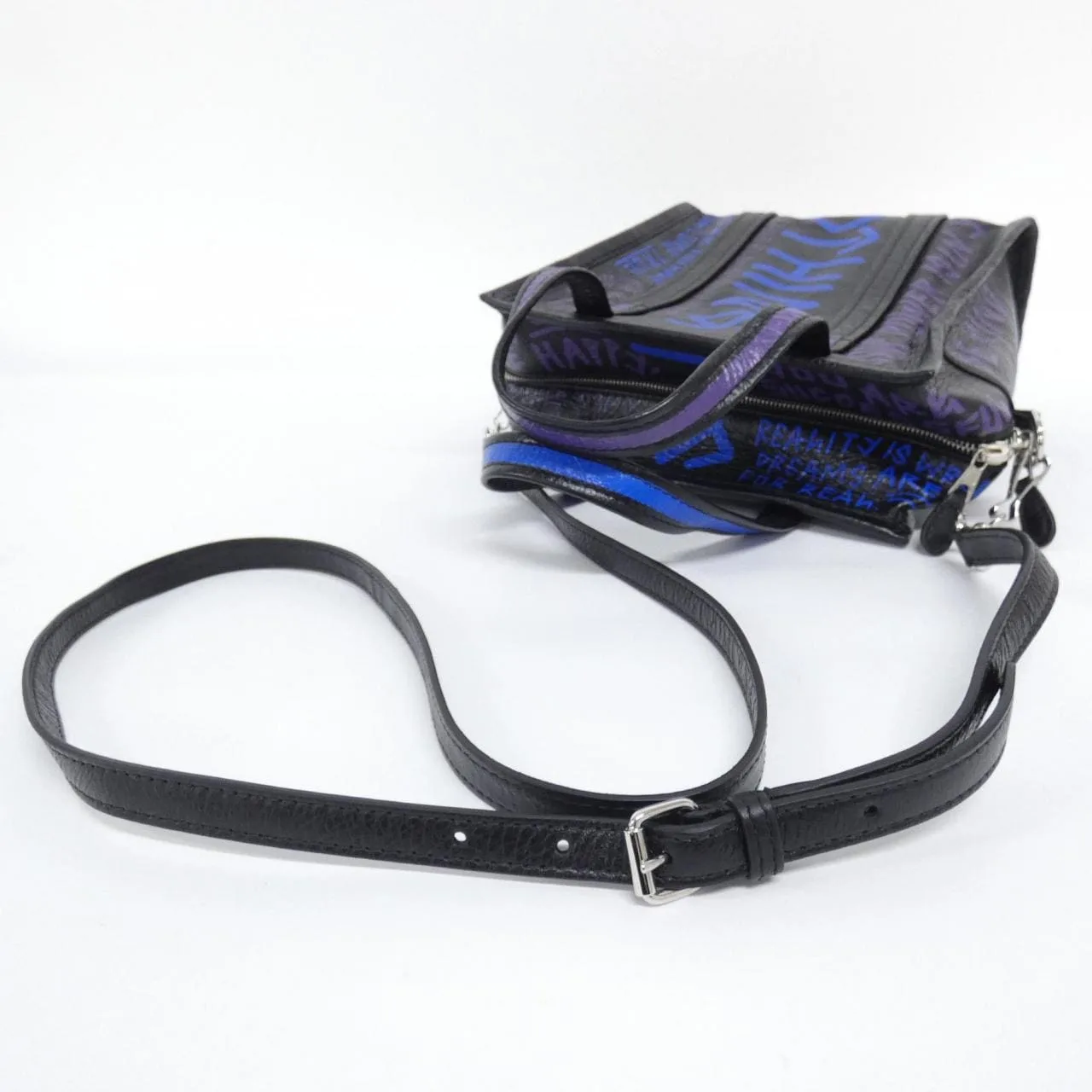 BALENCIAGA Everyday Shopper 513989 0VS1N Handbag Leather 黑色 皮革 中古品A - 縮圖 6