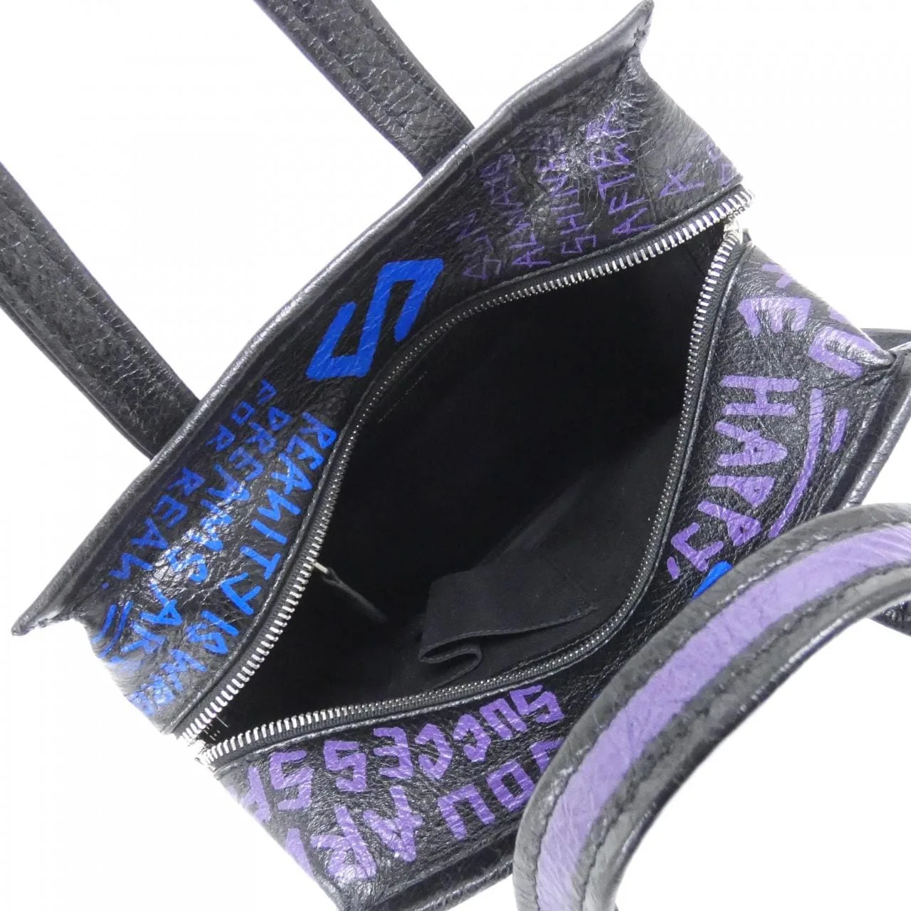 BALENCIAGA Everyday Shopper 513989 0VS1N Handbag Leather 黑色 皮革 中古品A - 縮圖 7