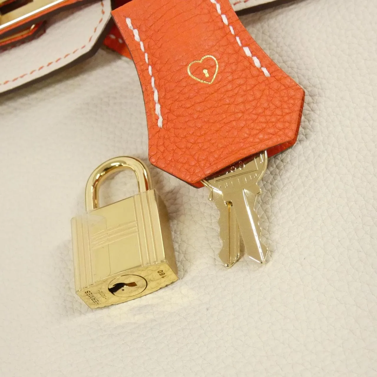 HERMES Birkin Handbag Togo 橙色 Togo 牛皮 中古品A - 縮圖 4