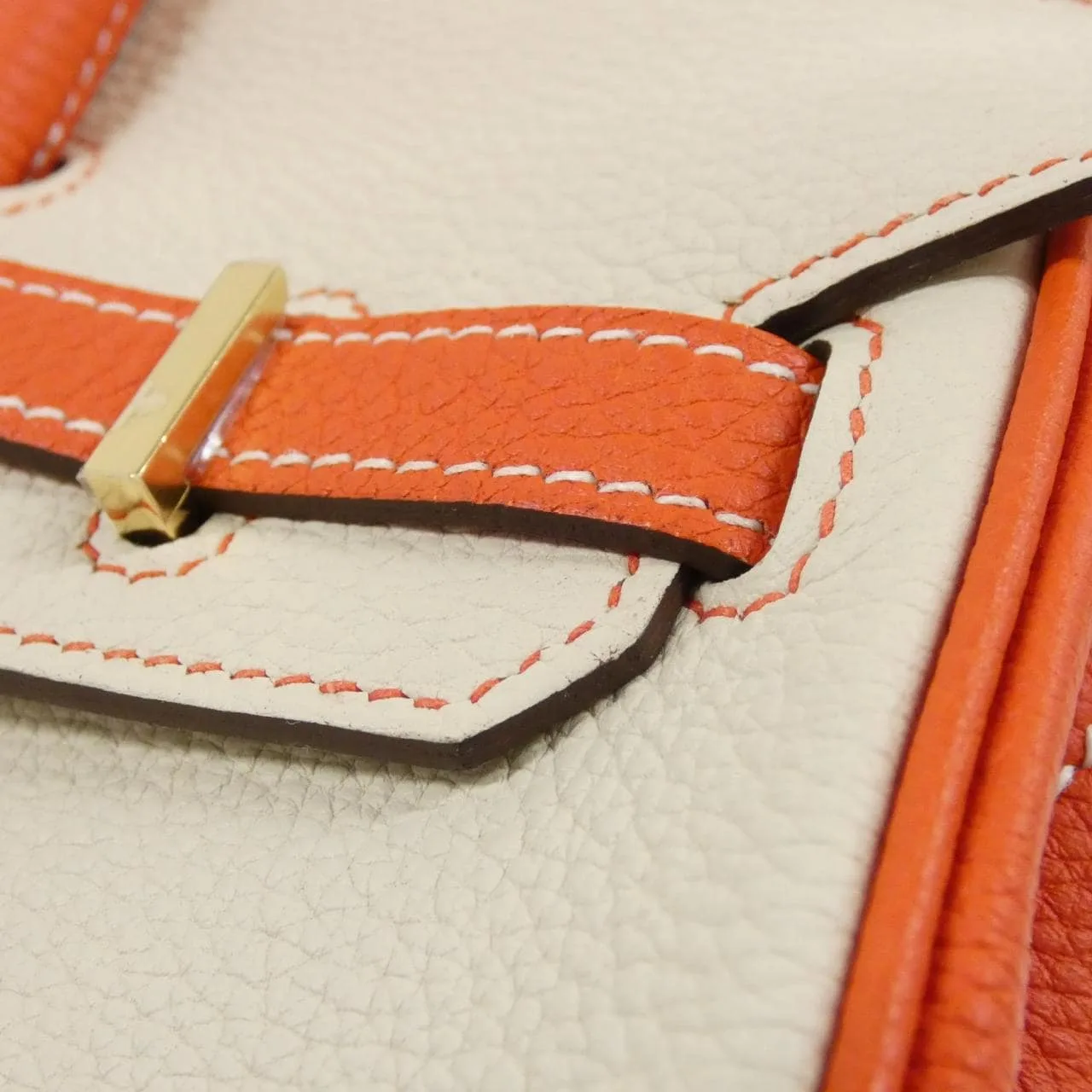 HERMES Birkin Handbag Togo 橙色 Togo 牛皮 中古品A - 縮圖 8