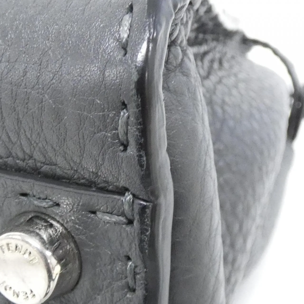 FENDI Peekaboo 8BN290 Q0J Handbag Black Rank A - Thumbnail 2