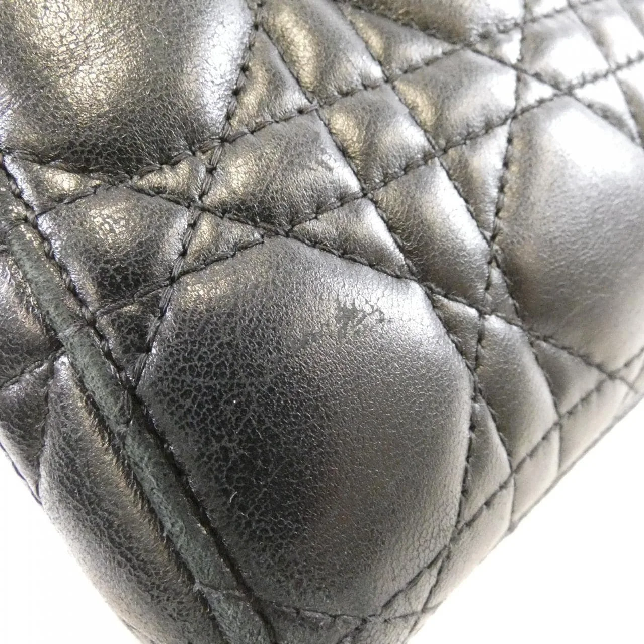 DIOR Lady Dior M0538BCAL Handbag Lambskin 黑色 羊皮 中古品B - 縮圖 4