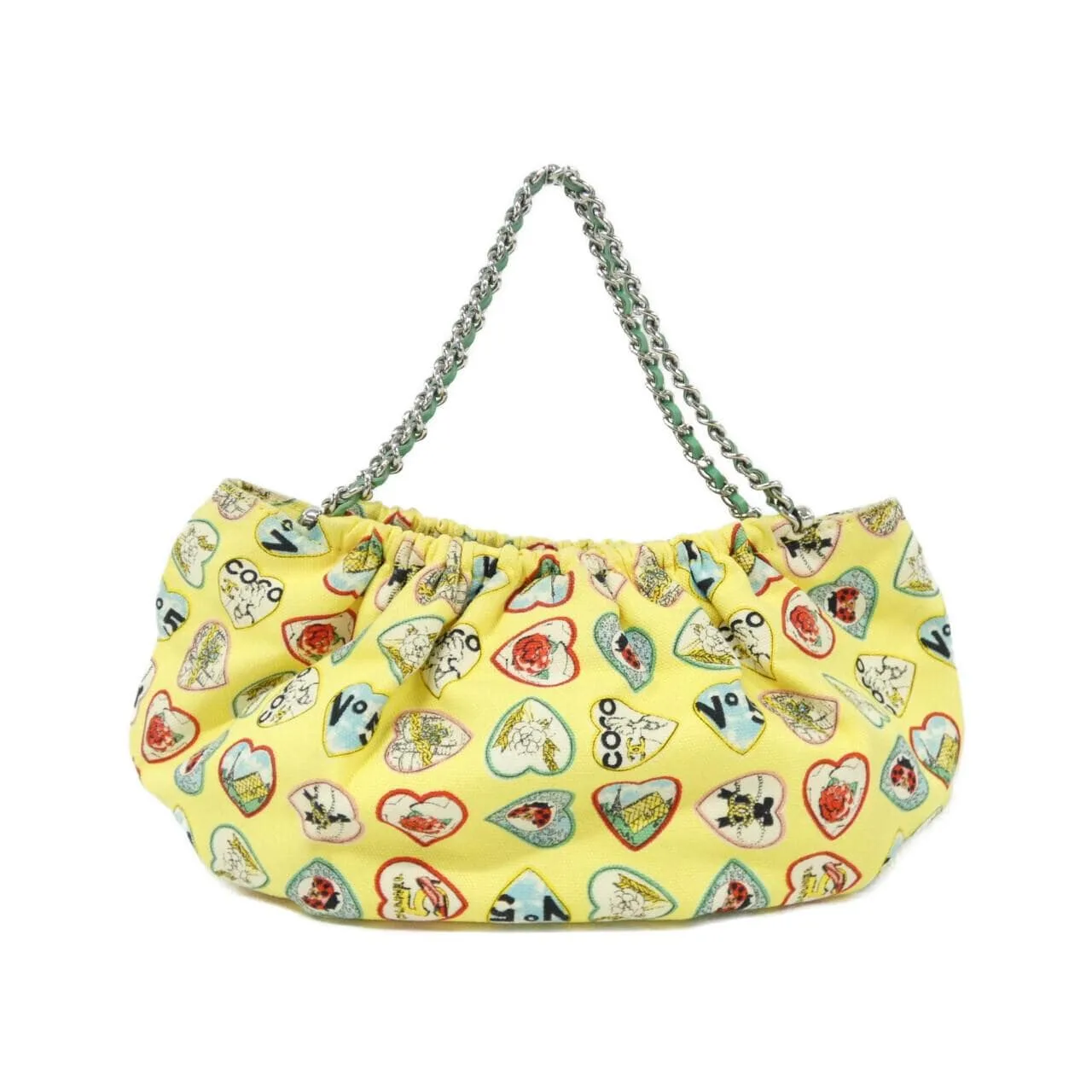 CHANEL 31412 Handbag Canvas 黃色 帆布 中古品A - 縮圖 2