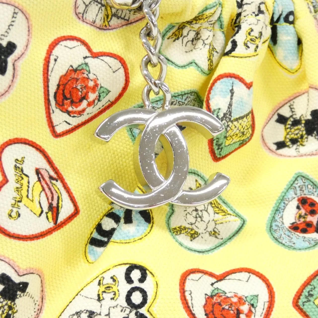 CHANEL 31412 Handbag Canvas 黃色 帆布 中古品A - 縮圖 3