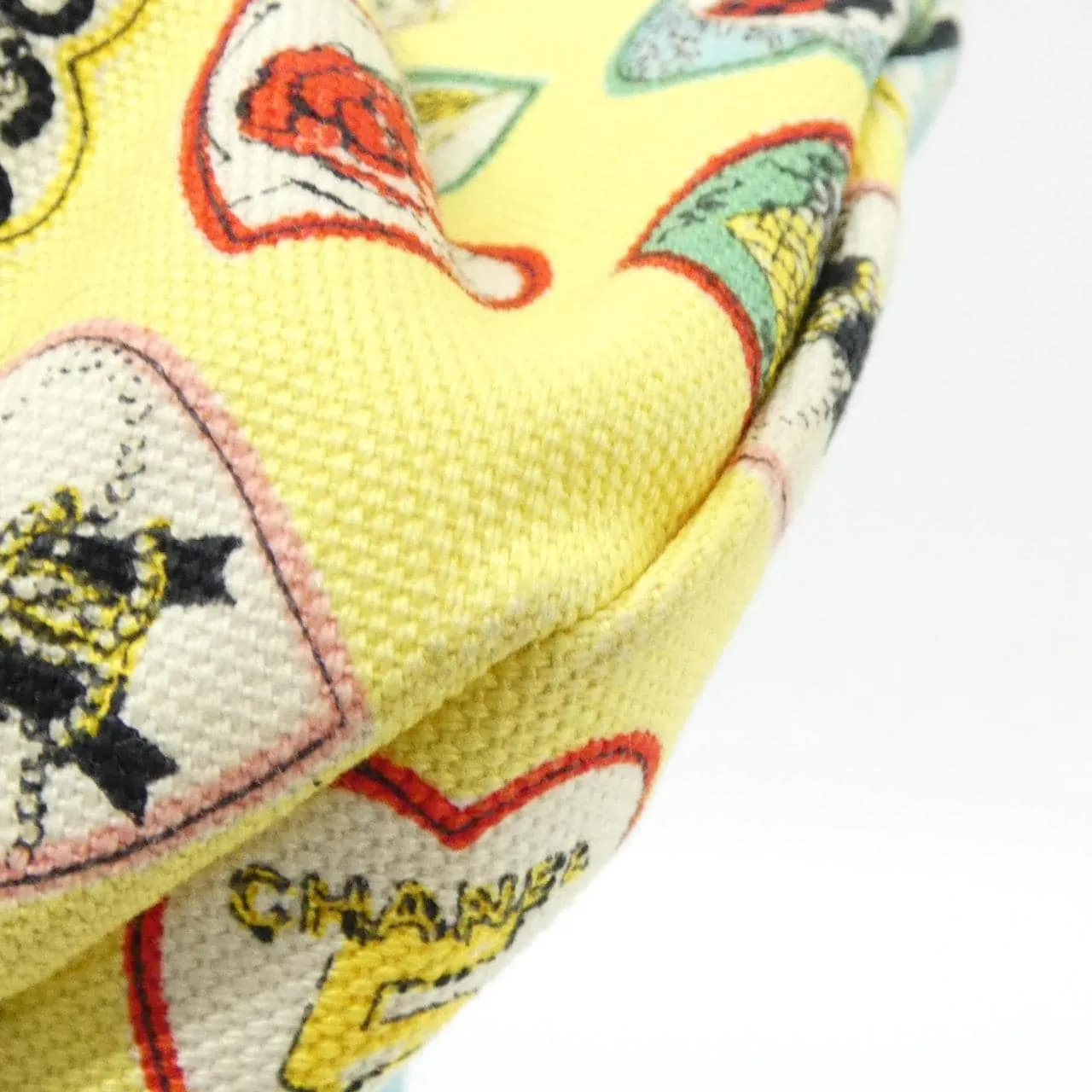 CHANEL 31412 Handbag Canvas 黃色 帆布 中古品A - 縮圖 4