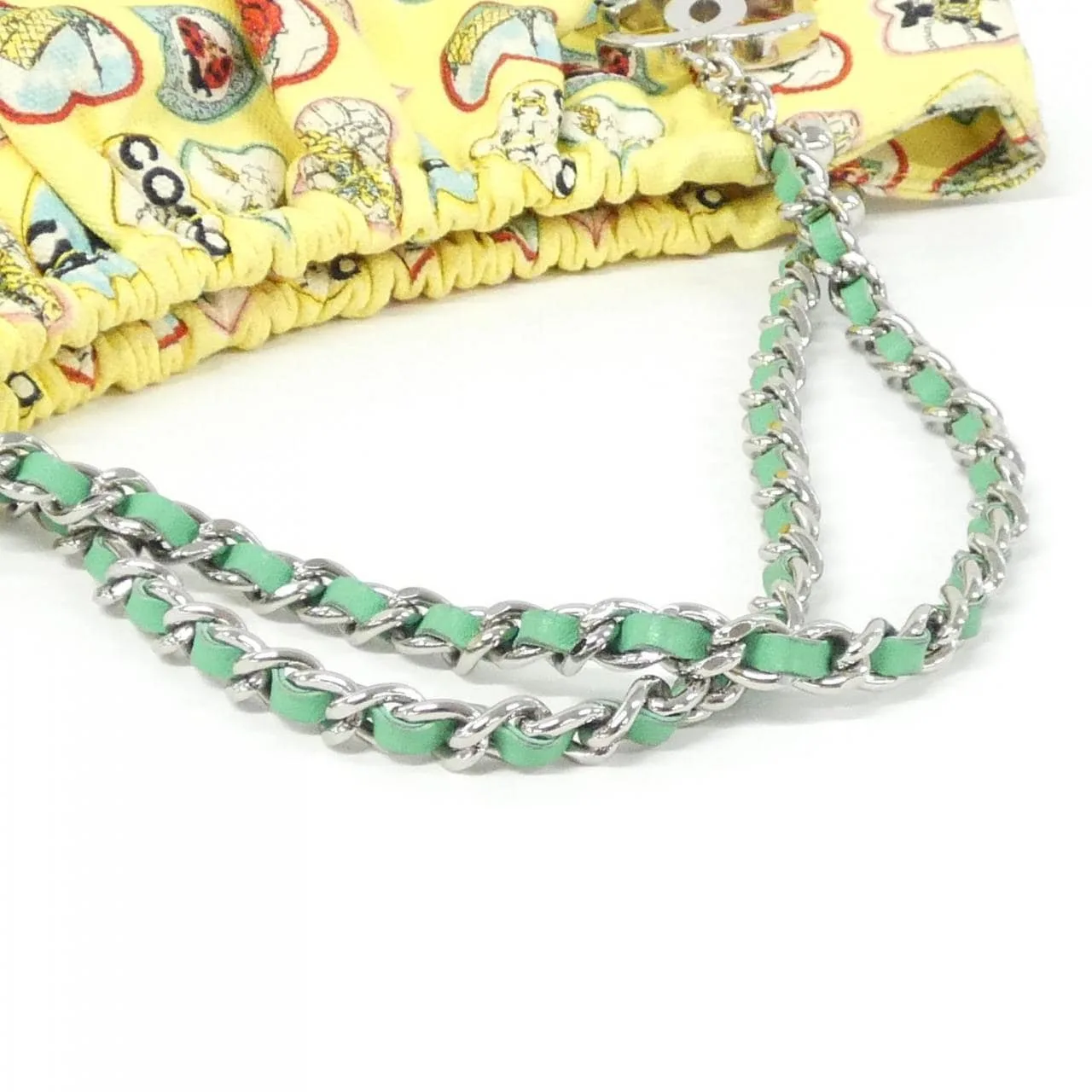 CHANEL 31412 Handbag Canvas 黃色 帆布 中古品A - 縮圖 5