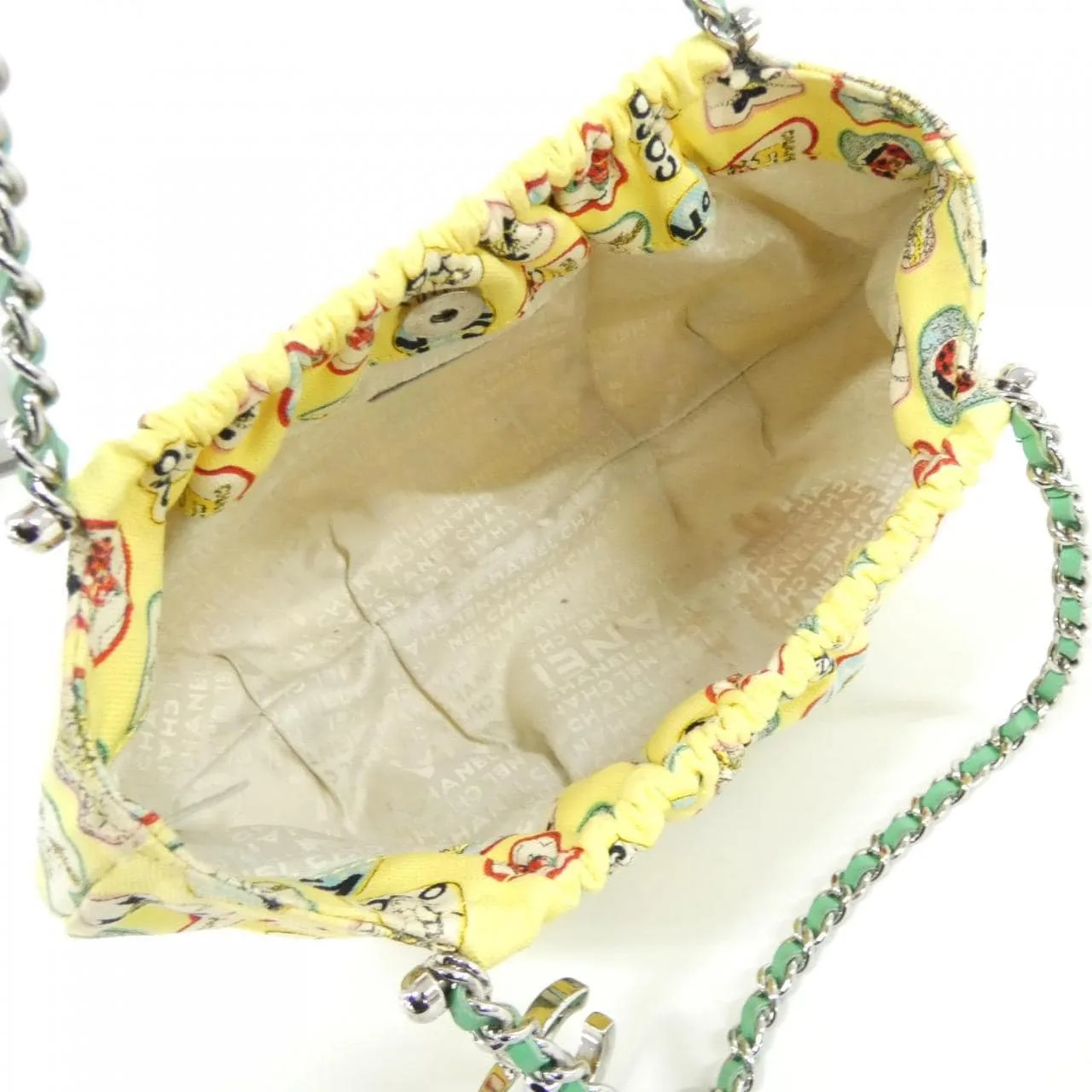 CHANEL 31412 Handbag Canvas 黃色 帆布 中古品A - 縮圖 6