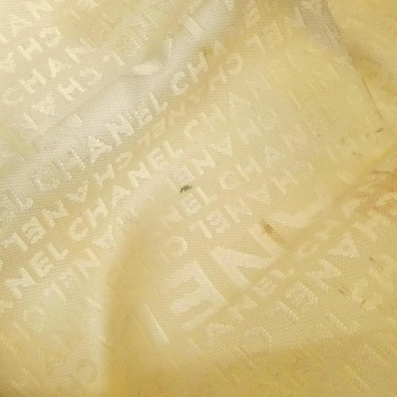 CHANEL 31412 Handbag Canvas 黃色 帆布 中古品A - 縮圖 7