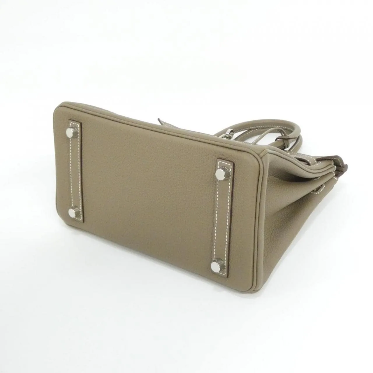 HERMES Birkin 041344CK Handbag Togo Etoupe Togo Leather Rank A - Thumbnail 3