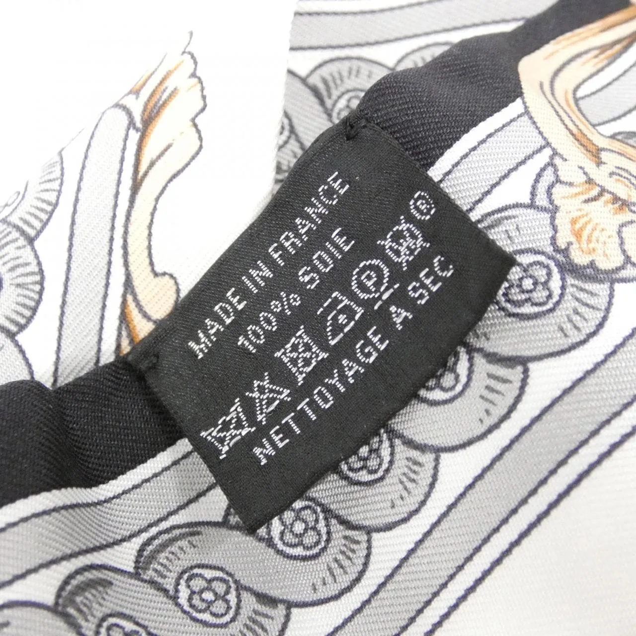HERMES 061517S Scarf Black Rank A - Thumbnail 3