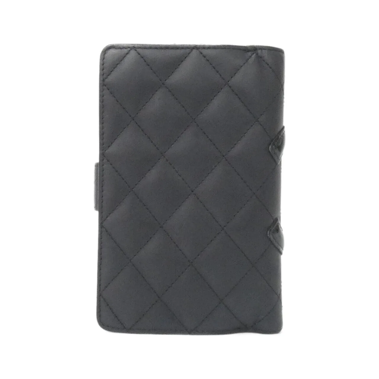 CHANEL Cambon 50080 Wallet Patent Leather Black Patent Leather Rank A - Thumbnail 2