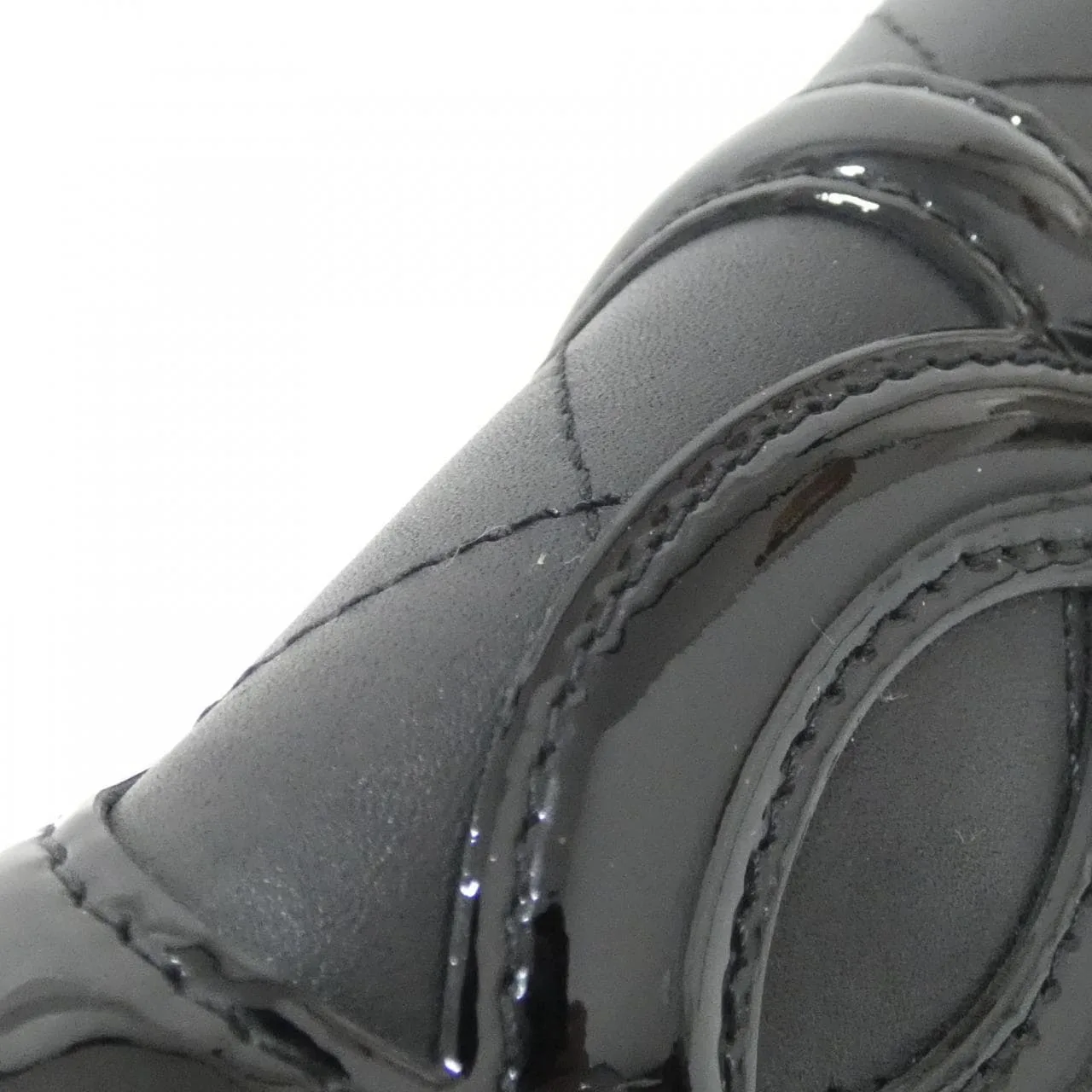 CHANEL Cambon 50080 Wallet Patent Leather Black Patent Leather Rank A - Thumbnail 4