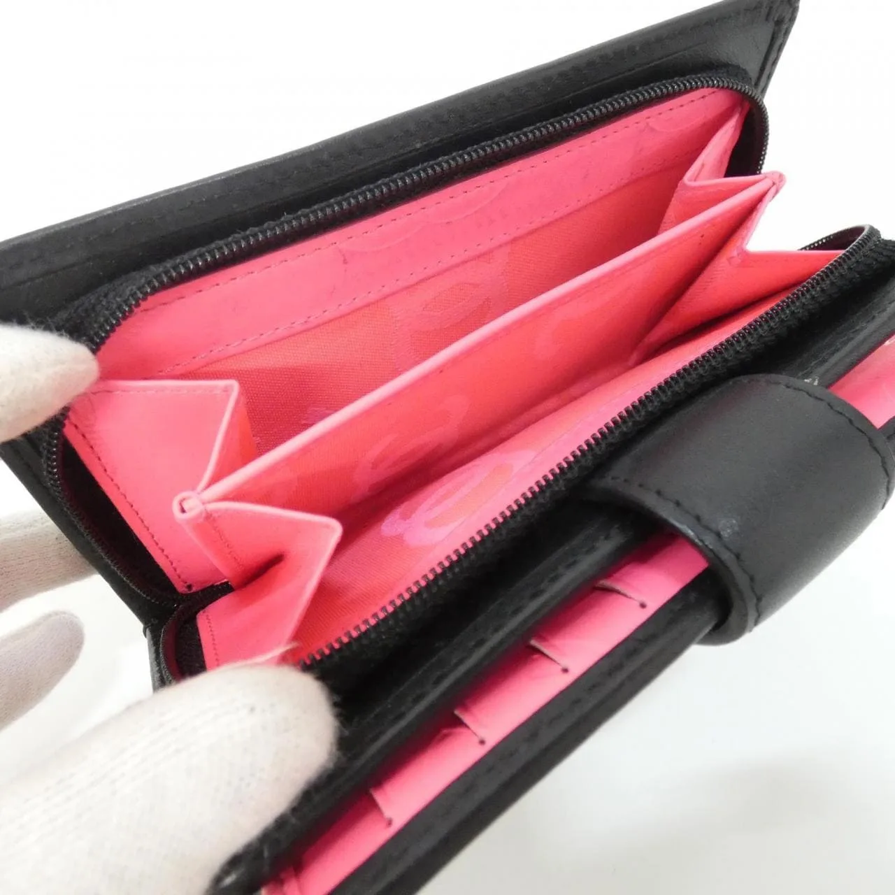 CHANEL Cambon 50080 Wallet Patent Leather Black Patent Leather Rank A - Thumbnail 9