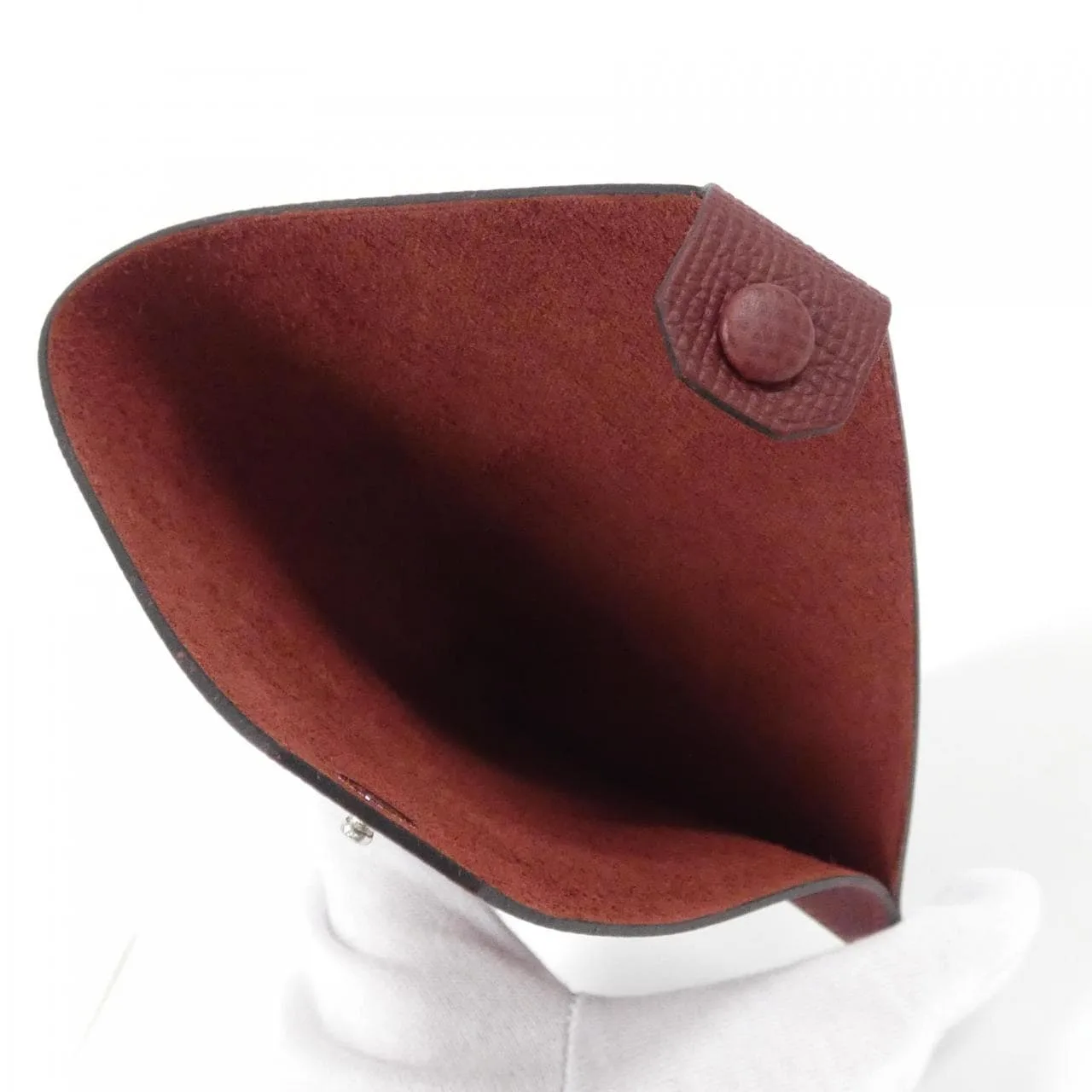 HERMES 057946CK Passport Case Epsom Rouge Epsom Leather Rank A - Thumbnail 5