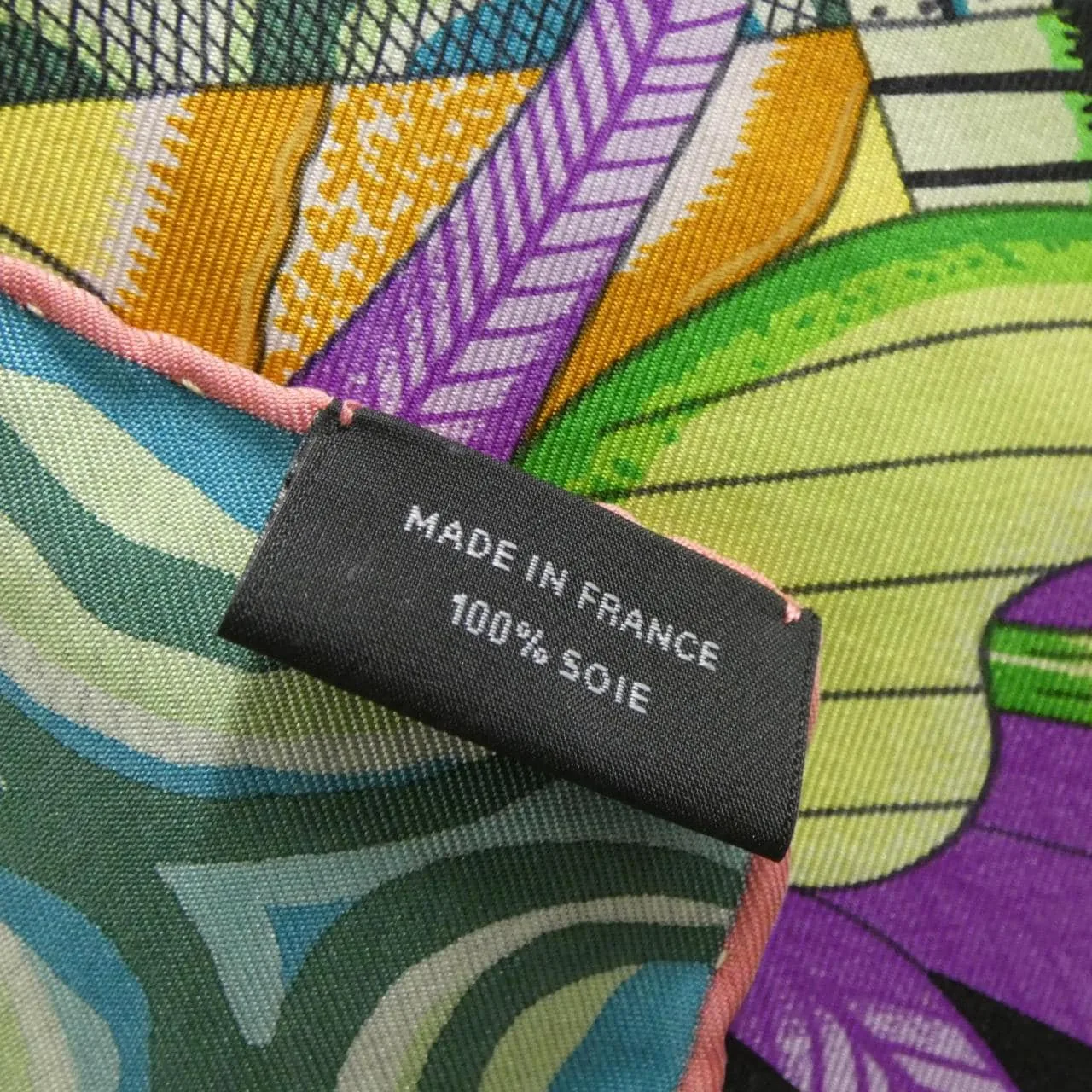 HERMES 072987S Scarf 黑色 中古品A - 縮圖 4