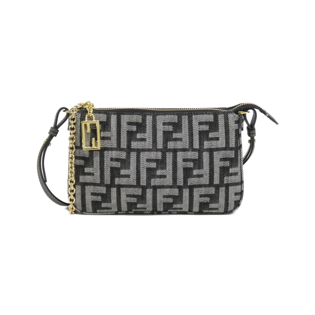 FENDI Baguette 8BS073 AYB7 Handbag Denim