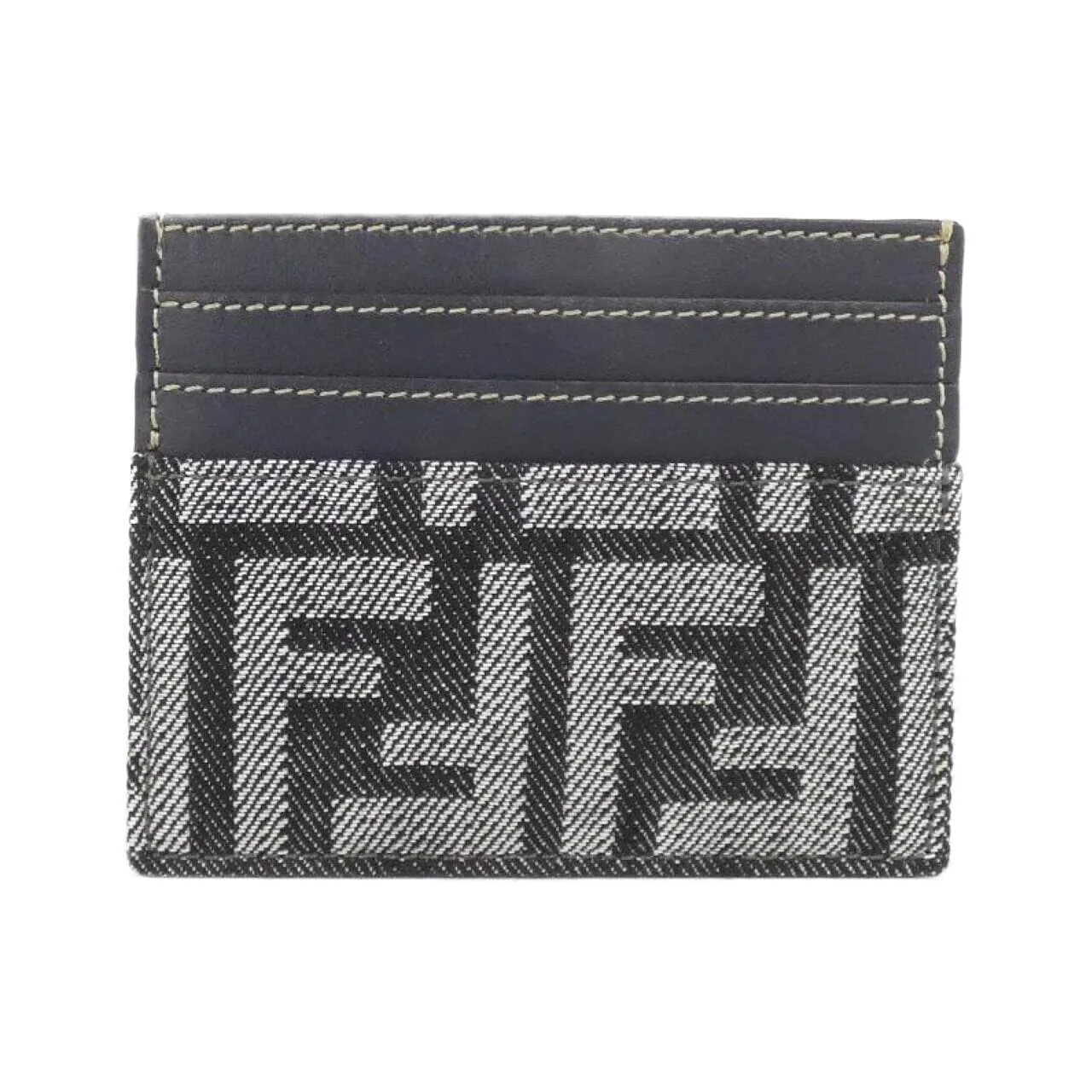 FENDI Baguette 8M0445 AUT4 Card Case Denim