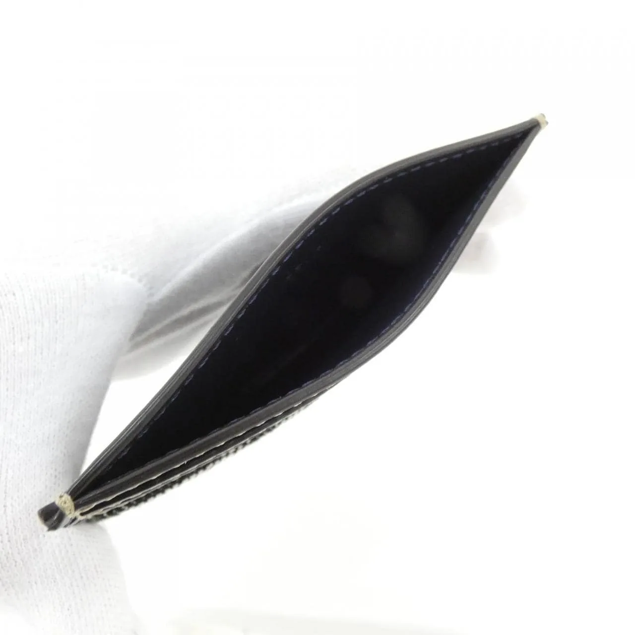 FENDI Baguette 8M0445 AUT4 Card Case Denim Black Denim Rank A - Thumbnail 3