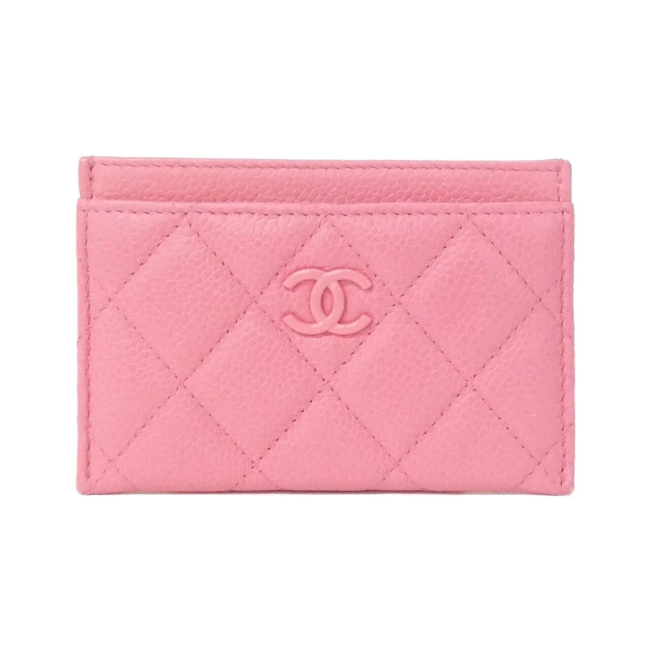 CHANEL Timeless Classic AP1418 Card Case Grained Calfskin Pink