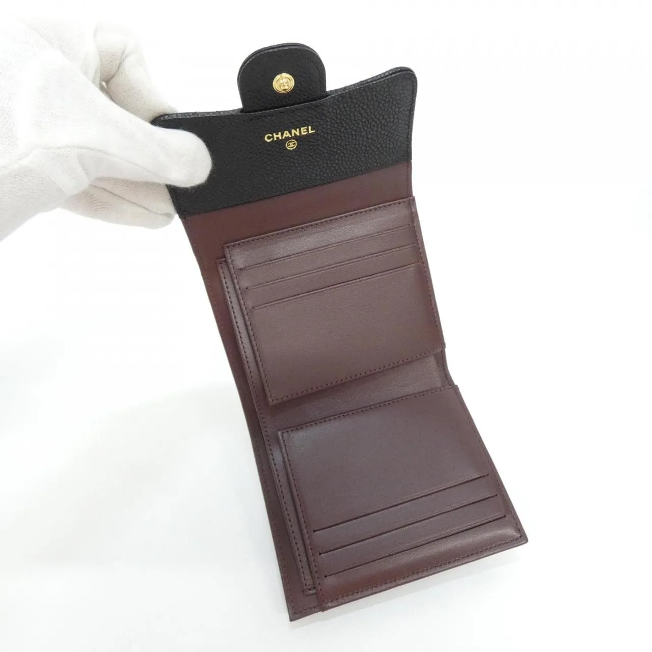 CHANEL Timeless Classic AP0231 Wallet Grained Calfskin Black Grained Calfskin Rank A - Thumbnail 4