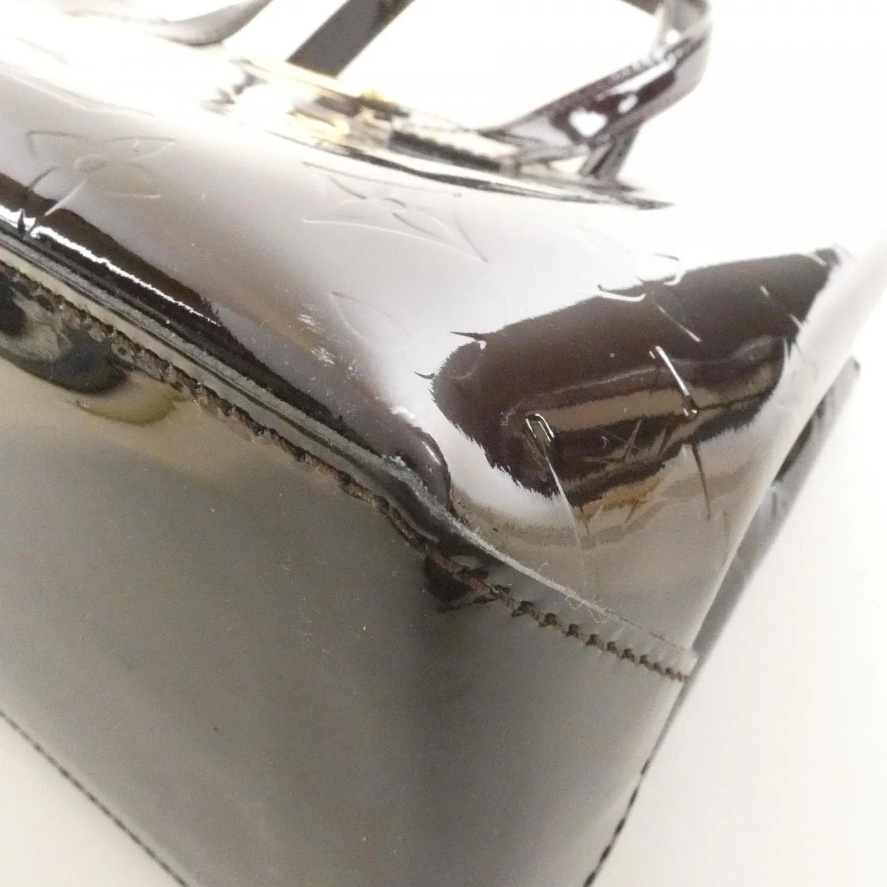 LOUIS VUITTON M93641 Handbag Vernis Black Vernis Rank B - Thumbnail 3