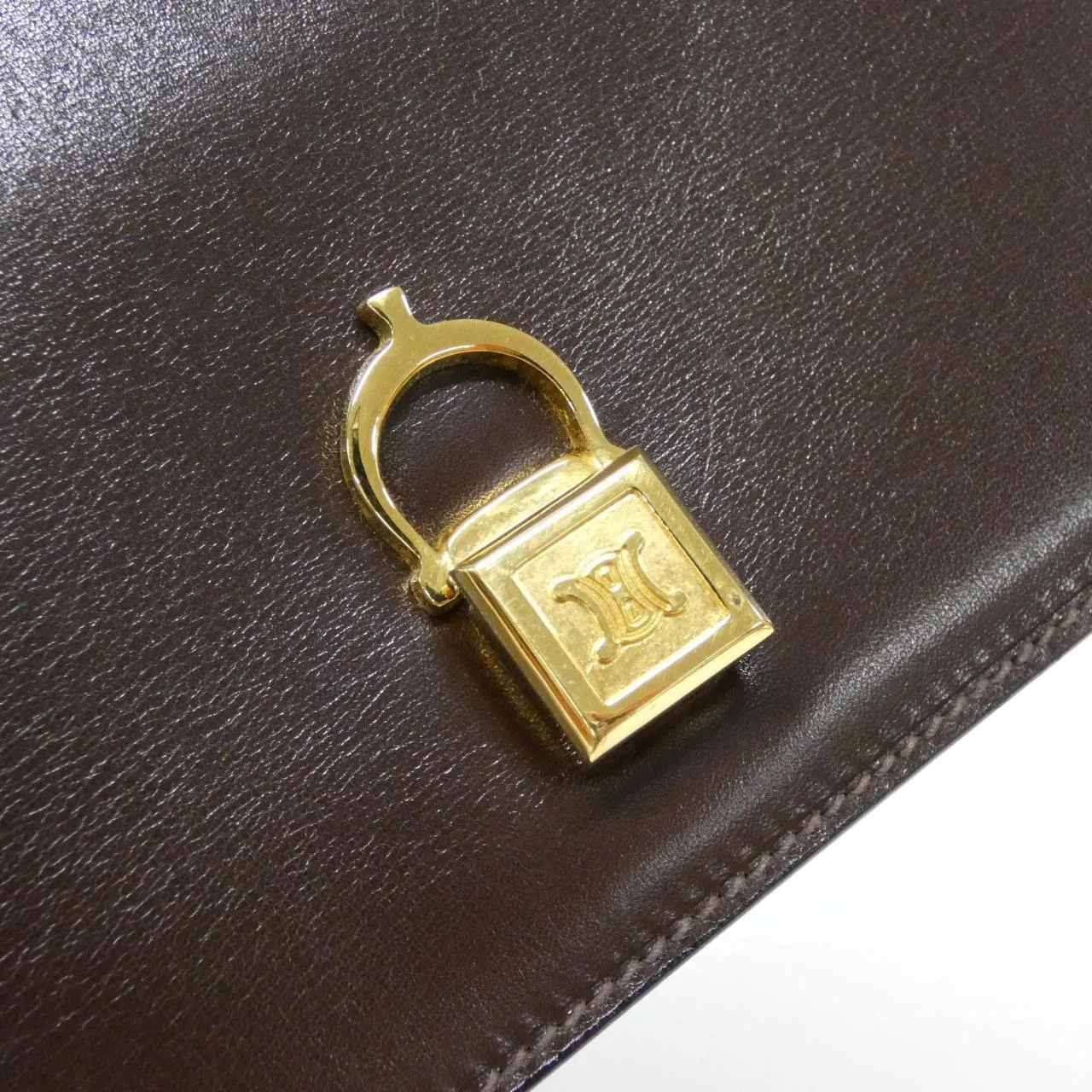 CELINE 肩背包 皮革 棕色 皮革 中古品B - 縮圖 5