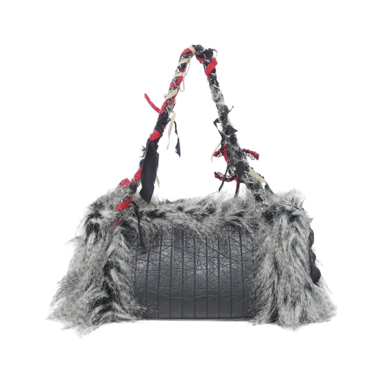 CHANEL Shoulder Tweed 黑色 粗花呢 中古品A - 縮圖 2