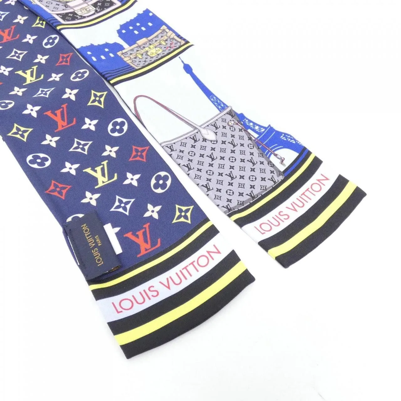 LOUIS VUITTON M77317 Scarf Blue Rank A - Thumbnail 2