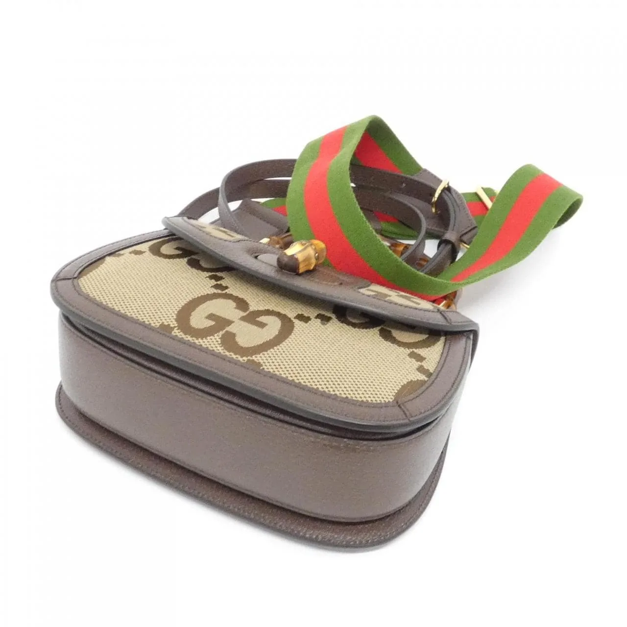 GUCCI Bamboo 675797 UKMDT Handbag Canvas Black Canvas Rank A - Thumbnail 3