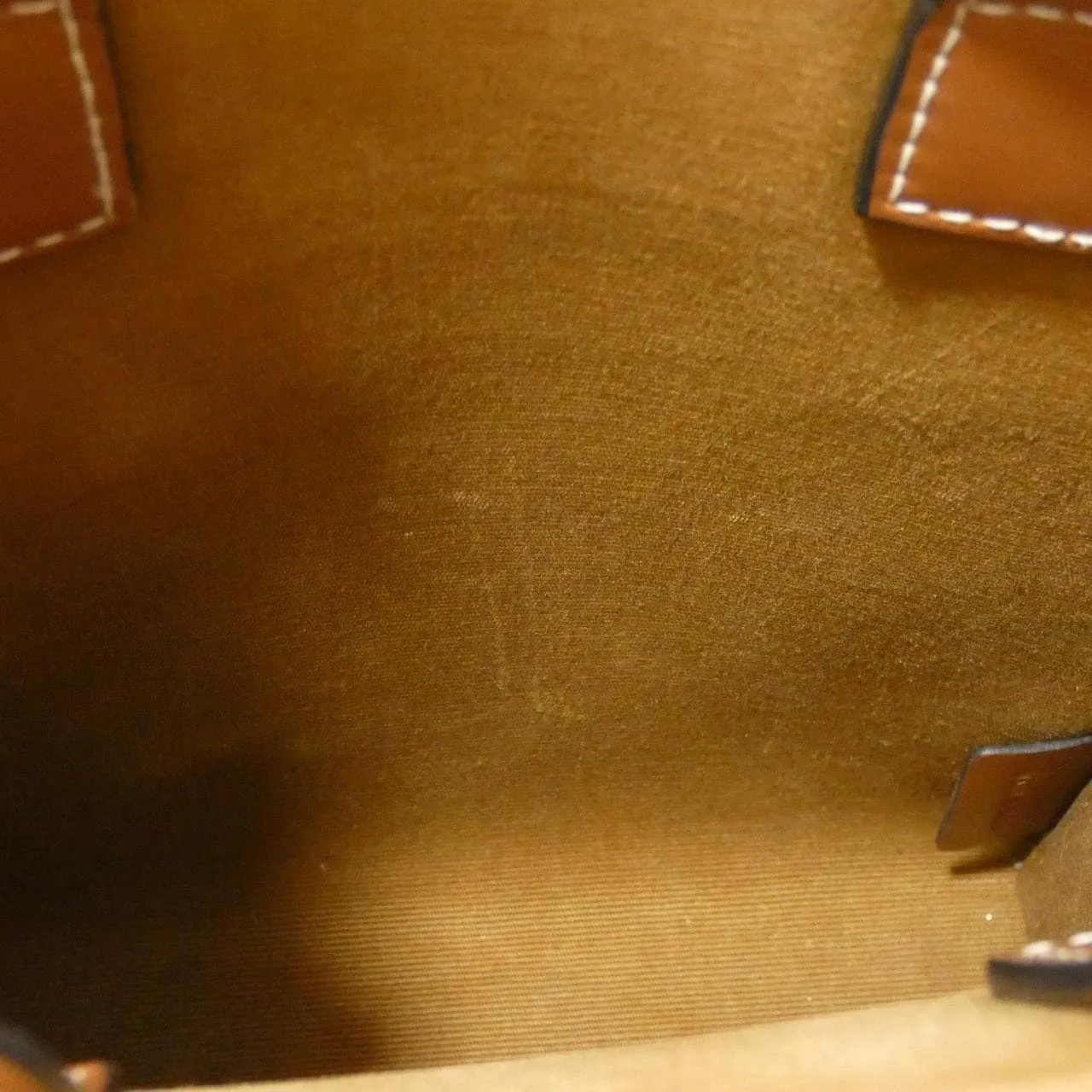 CELINE Cabas 194372BZK Handbag Canvas 白色 帆布 中古品A - 縮圖 10