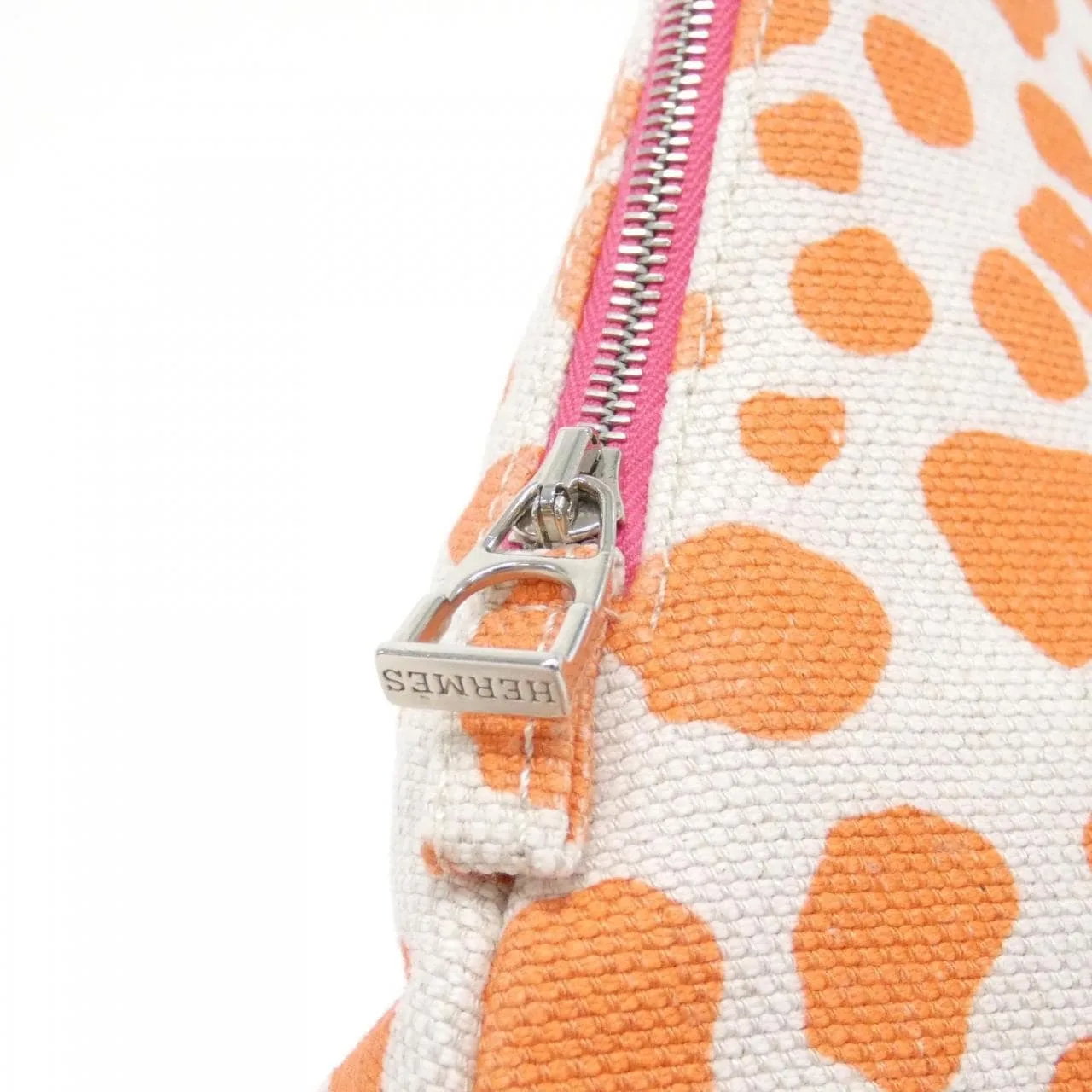 HERMES Pouch Canvas 黑色 帆布 中古品A - 縮圖 4