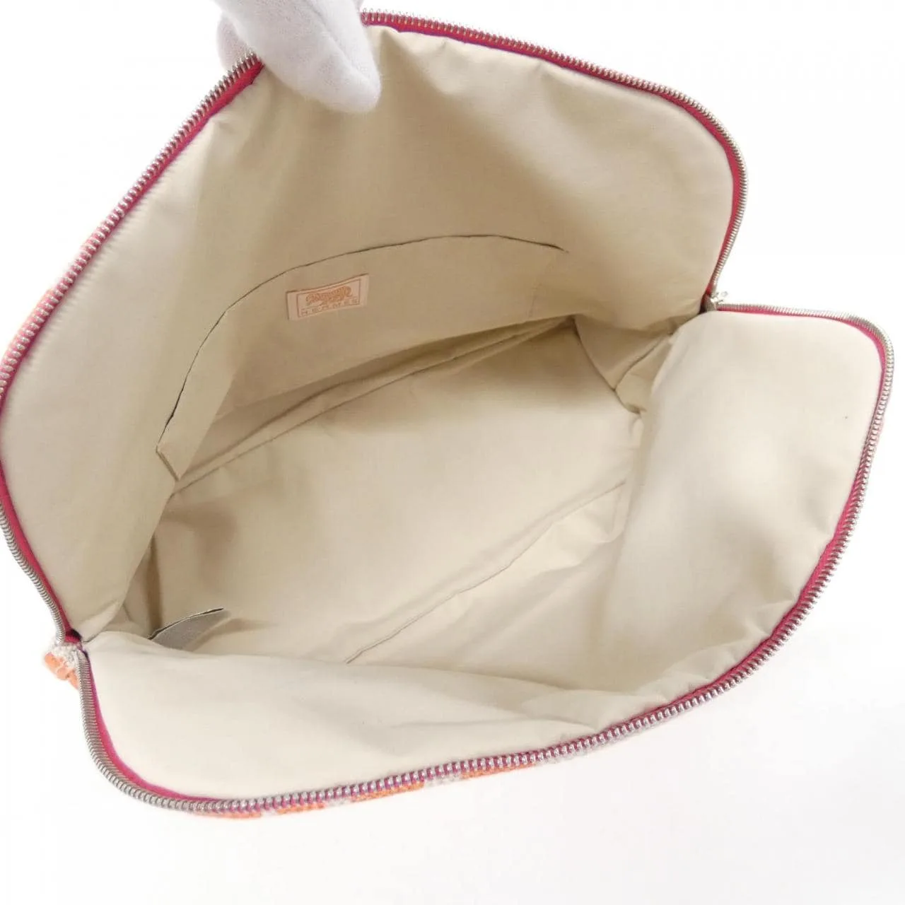 HERMES Pouch Canvas 黑色 帆布 中古品A - 縮圖 6