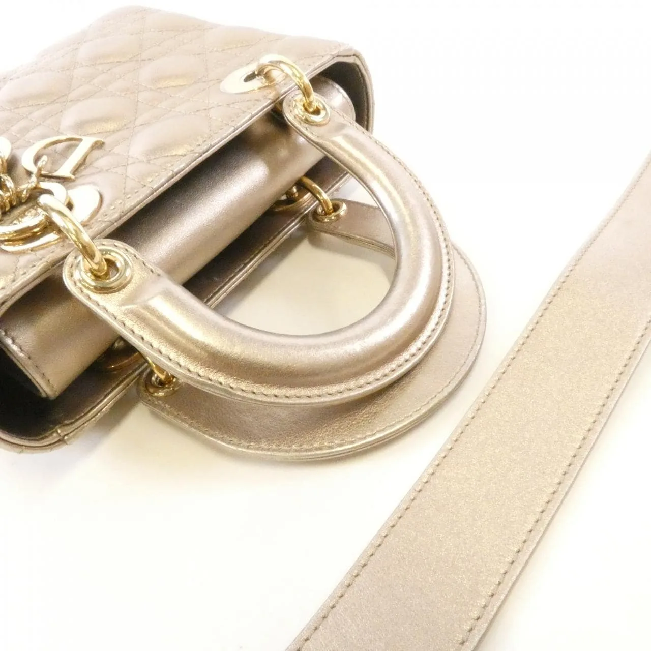 DIOR Lady Dior M0538OWEC Handbag 黑色 中古品B - 縮圖 4