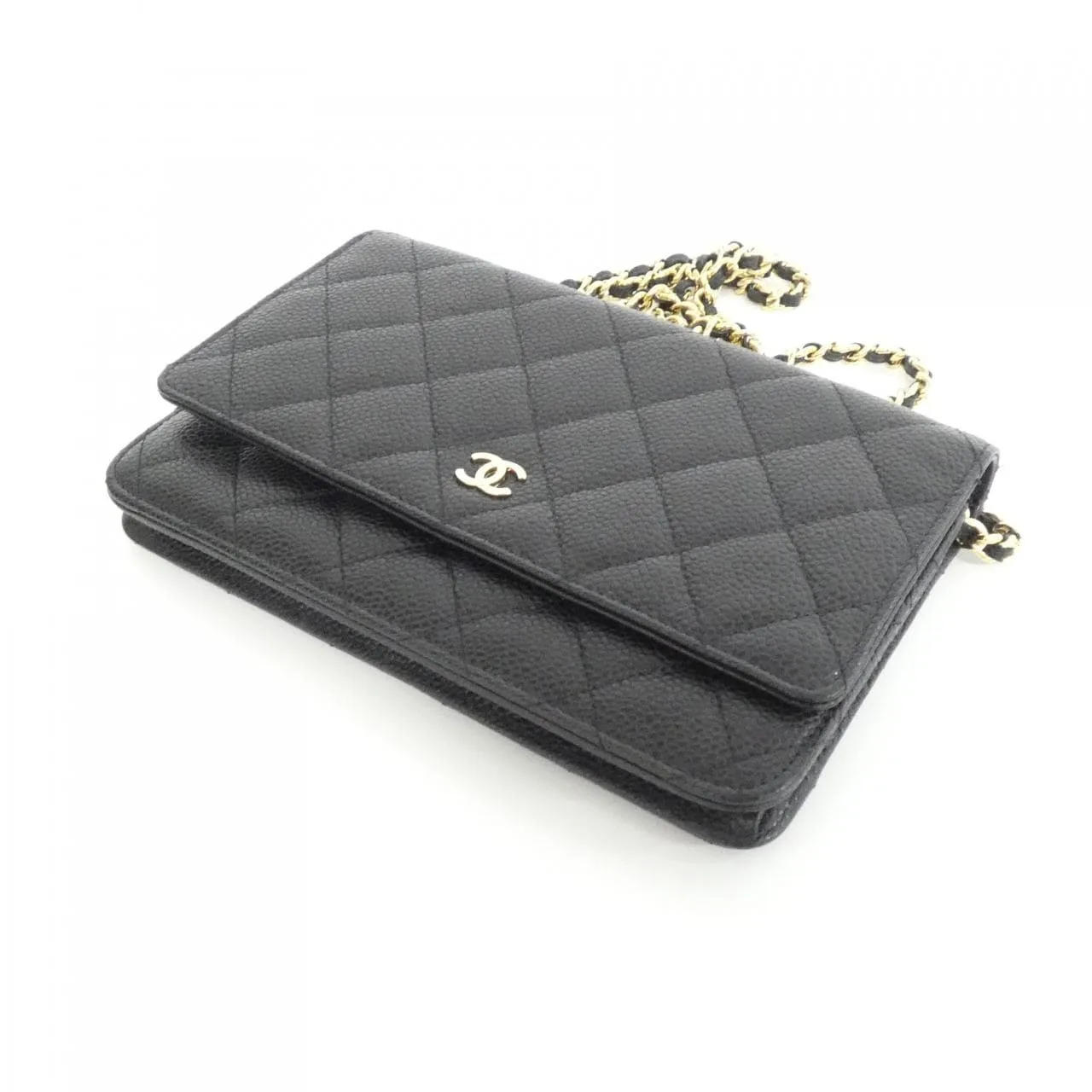 CHANEL Timeless Classic 33814 Wallet Grained Calfskin Black Grained Calfskin Rank A - Thumbnail 3